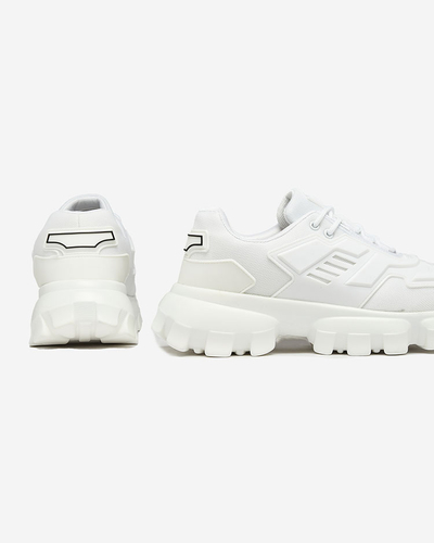 Royalfashion Weiße Sport-Sneakers aus Stoff für Herren Lamkim