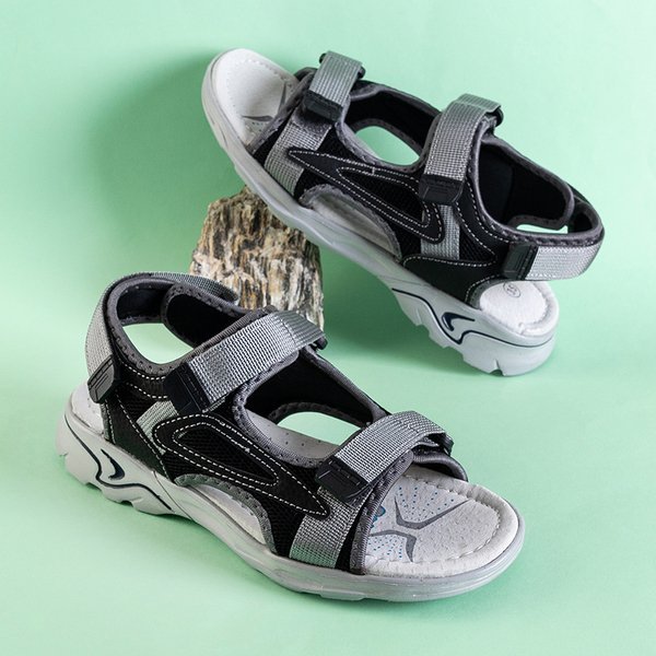 Schwarze Asitop-Klettsandalen für Jungen - Schuhe