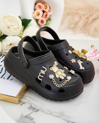 Royalfashion Damen-Gummi-Flip-Flops mit Fescas-Verzierungen