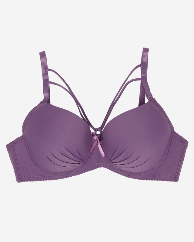 Violetter, gepolsterter Damen-BH mit Trägern - Underwear