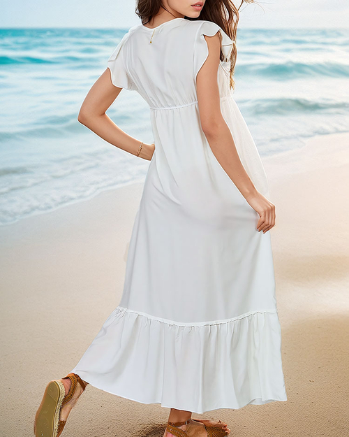 Жіноча довга сукня Royalfashion з мереживом