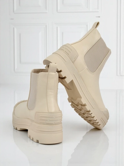 Plateau Stiefeletten aus Öko-Leder Amber Veil