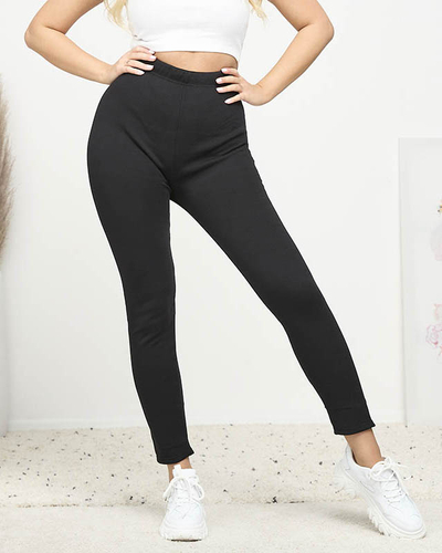 Schwarze klassische Damen-Leggings mit Isolierung GROSSE GRÖSSE - Kleidung