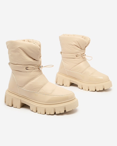 Royalfashion Schlupfstiefel für Damen in beige Sadella