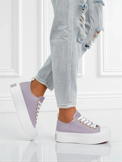 Violette Damen-Sneakers Callista mit Plateausohle – Sommer/Herbst, flacher Absatz