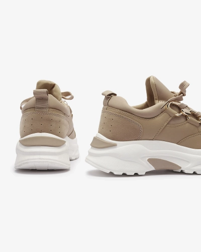 Hellbraune Damen-Sportschuhe mit Ketten Nanoka - Footwear