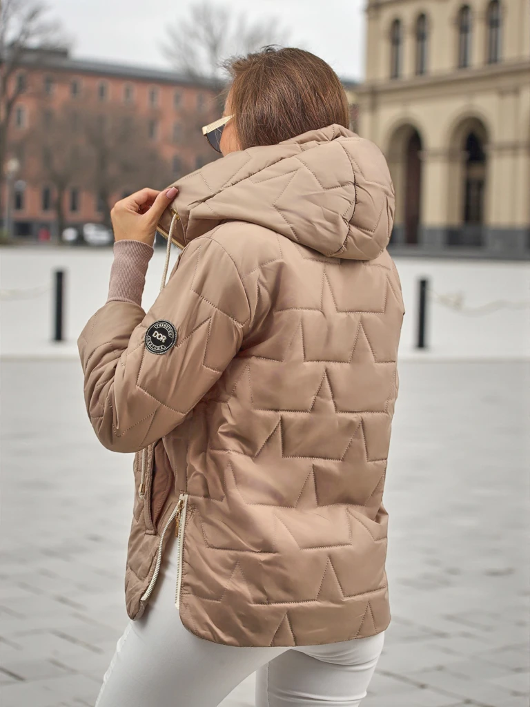 Gesteppte Damenjacke mit Kapuze und Bündchen an den Ärmeln Silent Ridge