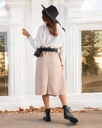 Жіноча міді-спідниця Royalfashion a' la suede