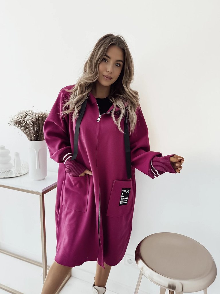 Royalfashion Knielange Damenmanteljacke in lila