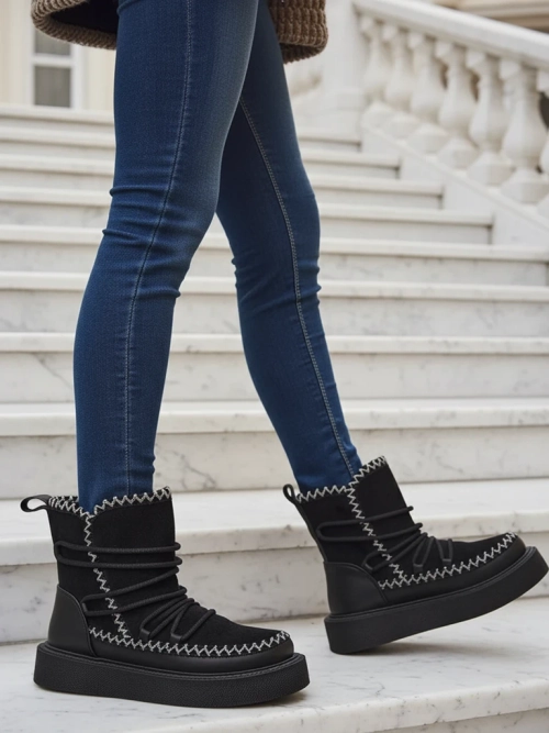 Royalfashion Жіночі Шнурівки Сніжні Чоботи Siozi