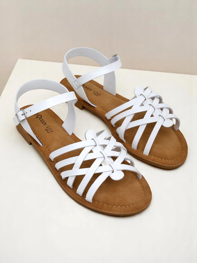 Royalfashion Damen-Sandalen mit dekorativen Riemchen Livia