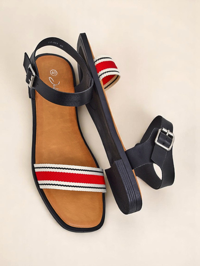 Royalfashion Damensandalen mit flacher Sohle Naya