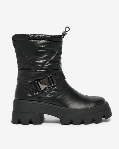 Royalfashion Damen Schlupfstiefel a'la Schneestiefel in schwarz Tyvone