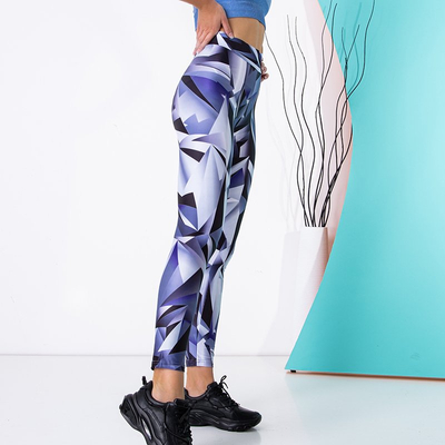 Lila gemusterte Damen PLUS GRÖSSE Leggings - Kleidung