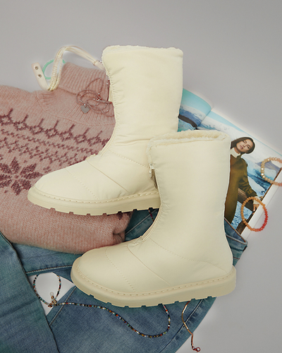 Beige Damenschuhe a'la Schneestiefel Tirigga- Footwear