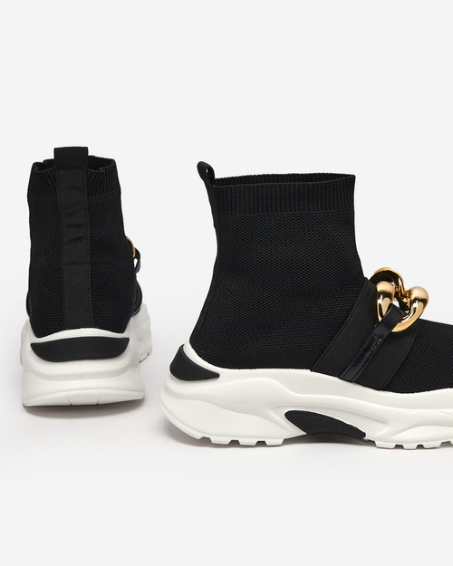 Високі жіночі чорні кросівки Deveris - Взуття