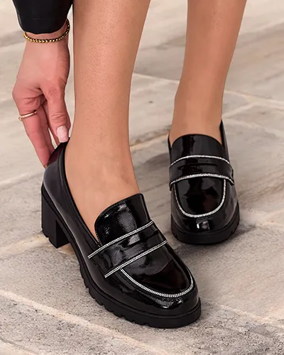 Royalfashion Damen Lackloafer Befies