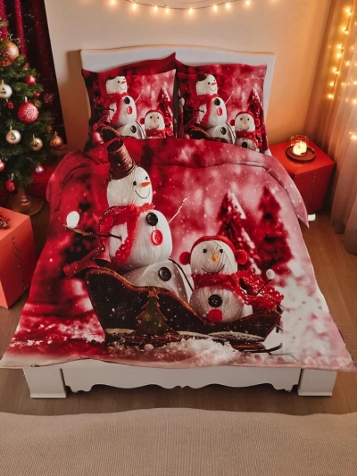 Royalfashion Weihnachtsbettwäsche 160x200 3-TEILIGES Set