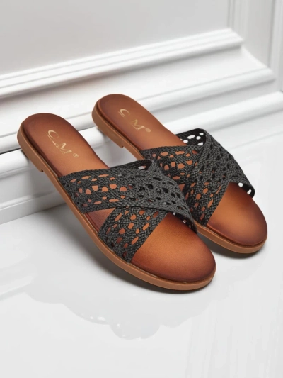Royalfashion Damen-Pantoletten mit flacher Sohle Ella Brooke
