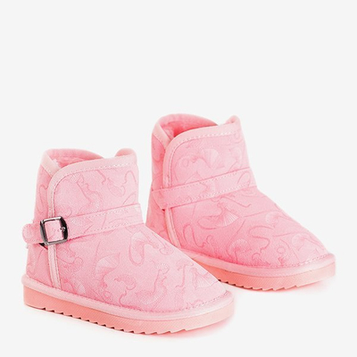 Jerenis rosa Kinderschneeschuhe mit Schnalle - Schuhe