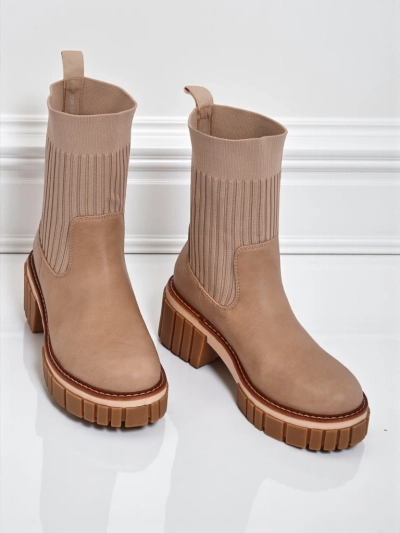 Damen Stiefeletten mit Blockabsatz aus Öko-Leder Ivy Storm