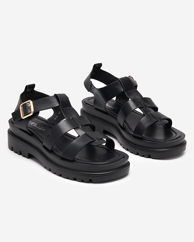 Gladiator-Sandalen für Damen in Schwarz Raef - Footwear