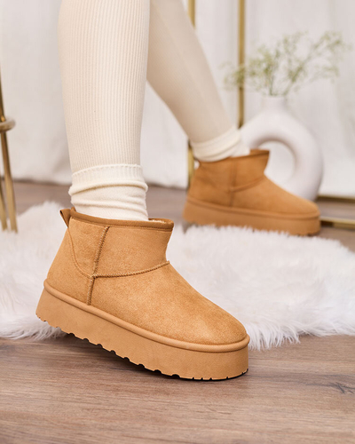 Royalfashion Braun Damen Plateau Schneestiefel Ersinella