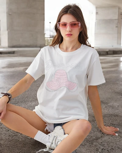 Royalfashion Damen Baumwollbluse mit Druck