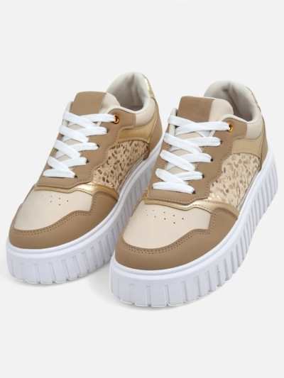 Royalfashion DamenSneaker auf einer Plattform Panterr