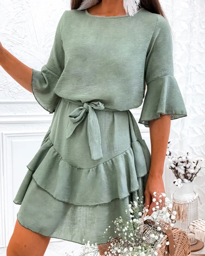 Royalfashion Leinen Damen Minikleid