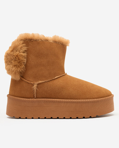 Royalfashion Boots a'la Schneestiefel für Damen in der Farbe camel Goroggo