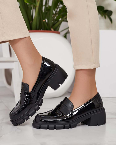 Royalfashion Damen Mokassins auf einem niedrigen Pfosten Denebel