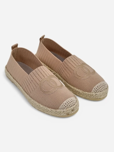 Damen Espadrilles Callisto hellbraun flacher Absatz ökologisches Leder