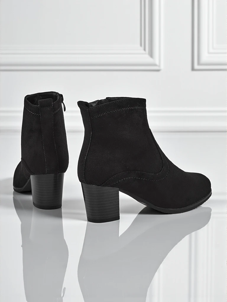 Damen Stiefeletten aus Eco-Wildleder mit Absatz Crimson Echo