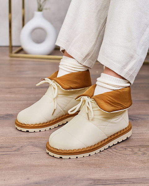 Royalfashion Damen-Schlupf-Schneestiefel in Beige Nevonsis