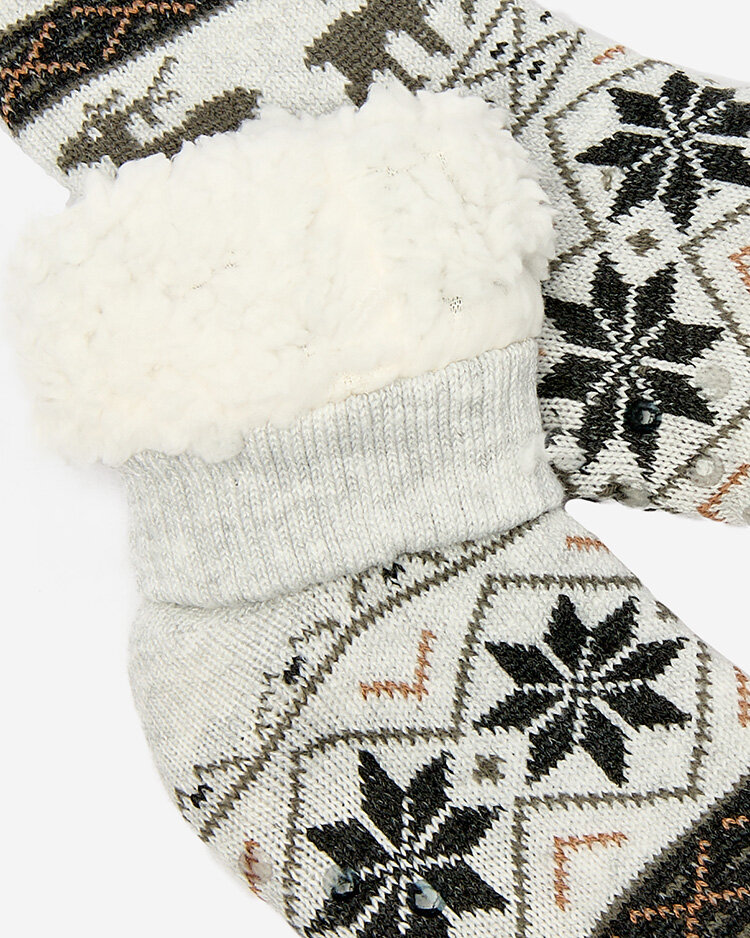 Royalfashion Weihnachtssocken hellgrau