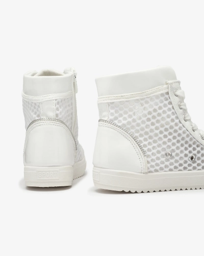 Weiße High-Top-Sneaker für Mädchen Borris- Footwear