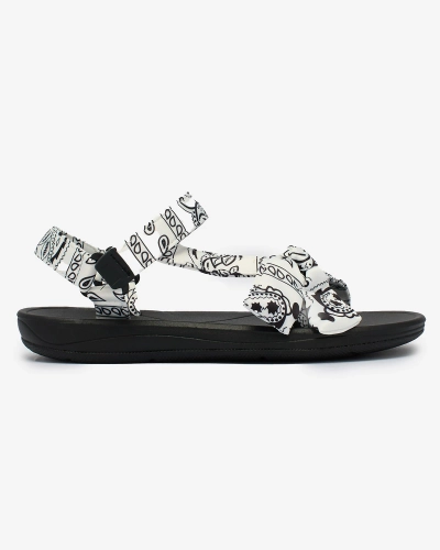 Royalfashion Weiße Damensandalen mit Schleife Oyall