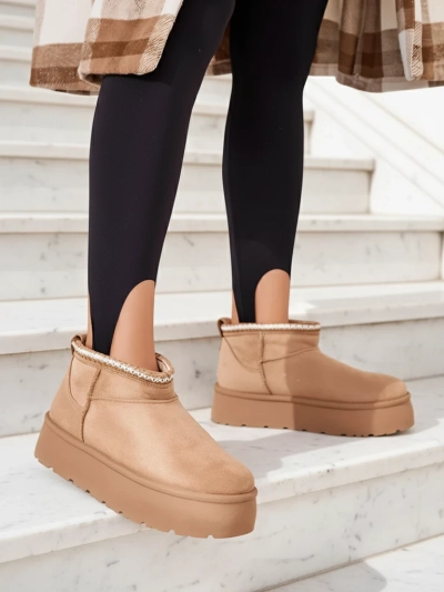 Royalfashion Damen Kurzstiefel a'la Schneestiefel Xoalla