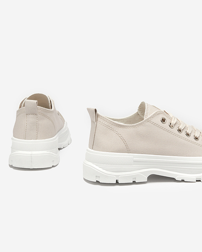 Graue Damen-Sneaker auf höherer Sohle Mytiko - Footwear