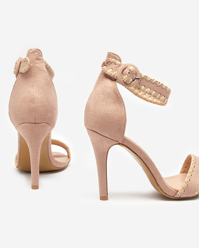 Gepuderte Damensandale mit hohem Absatz Kemisooa - Footwear