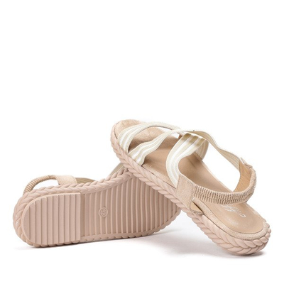 Eliamia beige Damensandalen - Schuhe