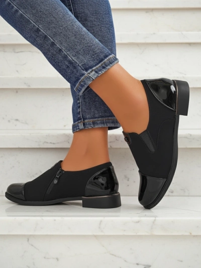 Aurelia Nero – elegante Royalfashion Damen Halbschuhe aus mattem Leder