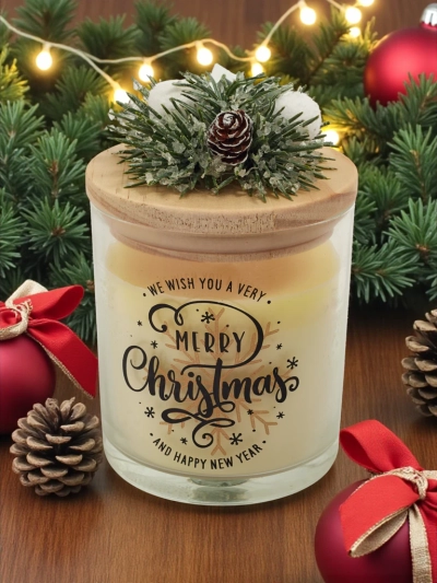 Weihnachtsduftkerze Frohe Weihnachten Gutes Neues Jahr