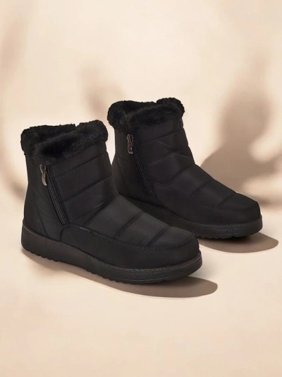 Damenstiefeletten Venus Schwarz aus Stoff Bequem für den Winter