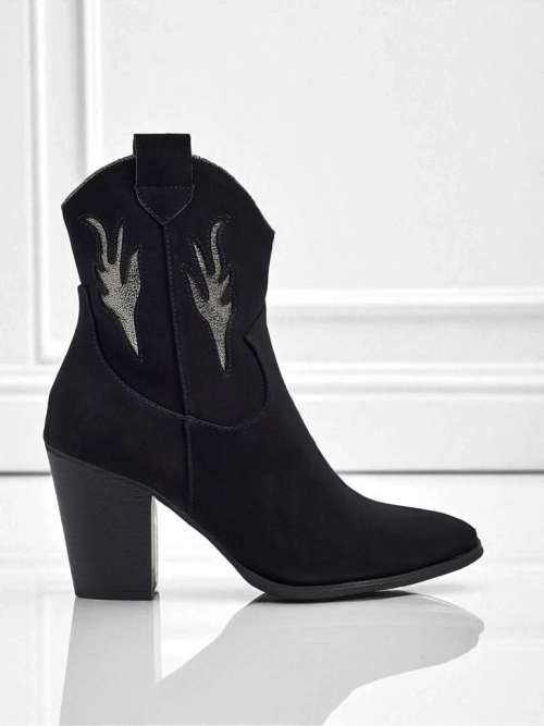 Ковбойки жіночі на підборах з декоративними вставками Cendria