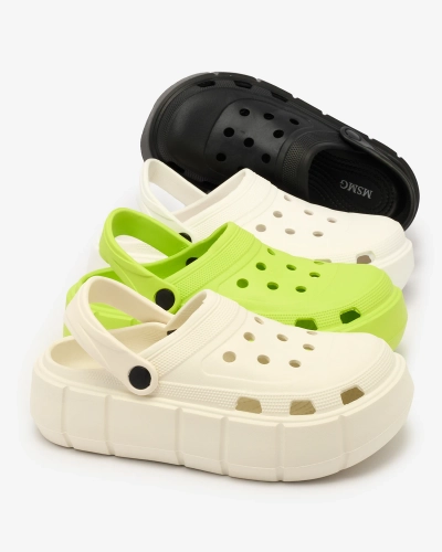 Royalfashion Neongrüne Damen-Flip-Flops mit durchbrochener Verzierung Mightty