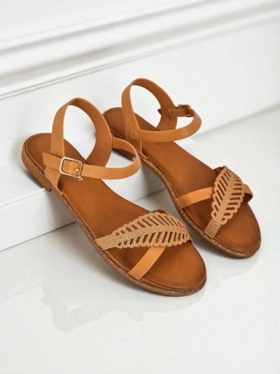 Royalfashion Damen Sandalen mit flacher Sohle Willow Grace