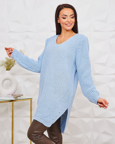 Royalfashion Längerer Damenstrickpullover