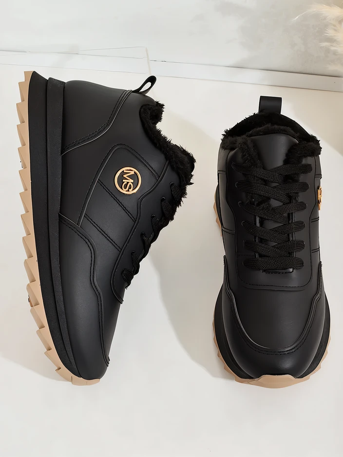 Royalfashion Warmed women's sneakers with fur Casot